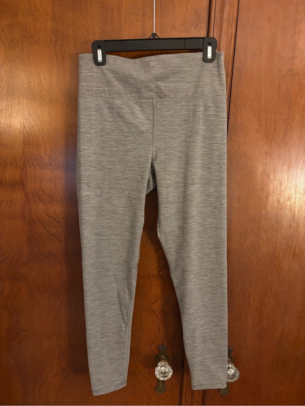 American Eagle leggings heather gray wide waistband size L